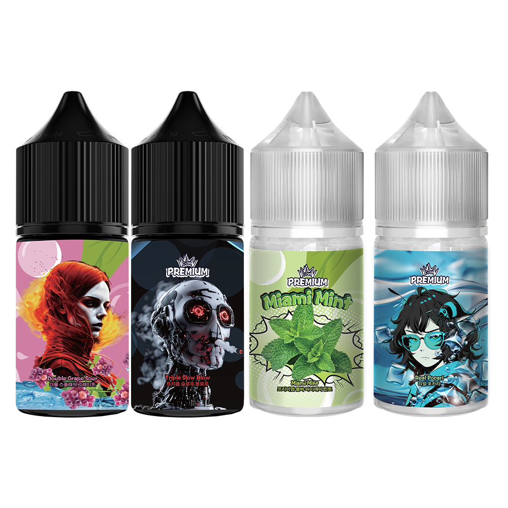 ★4+1★ [무니코틴] 봄바 4가지 맛 입호흡 액상 30ml